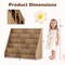 Costway 5 Tier Kids Bookshelf with Anti-Tipping Device Kids-friendly Height for Bedroom Natural/Brown/White